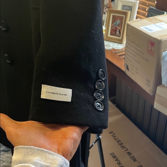 Anne Klein Classic Black Coat - Picture 4 of 6